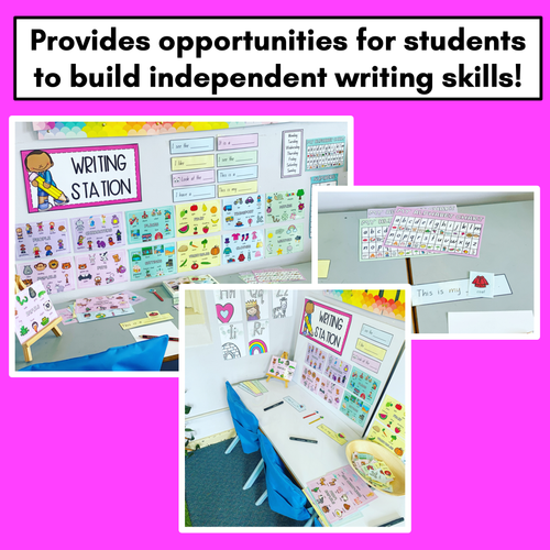 Resource preview 6 for Kindergarten Writing Station - Vocabulary and Writing Prompts for Kindergarten and Grade 1