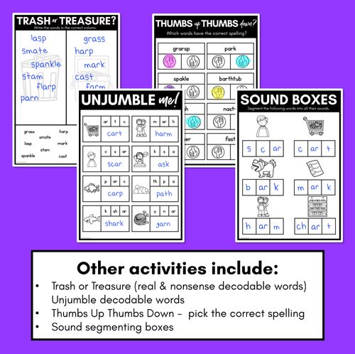 Resource preview 3 for R-Controlled AR Worksheets - PHONICS REVIEW for R-Controlled Vowel Sounds