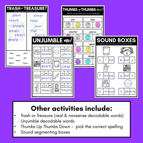 Resource preview 3 for R-Controlled EER Worksheets - PHONICS REVIEW for R-Controlled Vowel Sounds