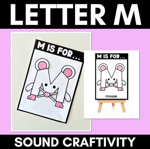 Resource preview 1 for Beginning Sound Crafts - UPPERCASE Letter M - M is for Mouse