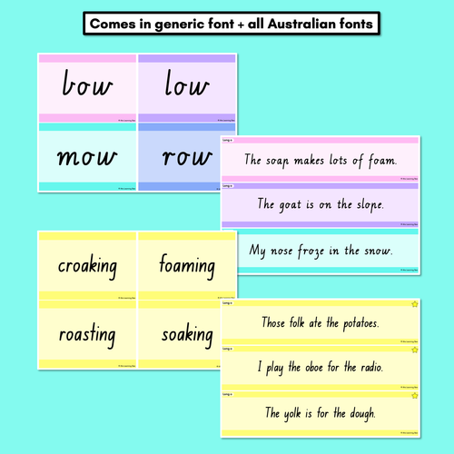 Resource preview 5 for Long Vowel O Decodable Words and Sentence Cards