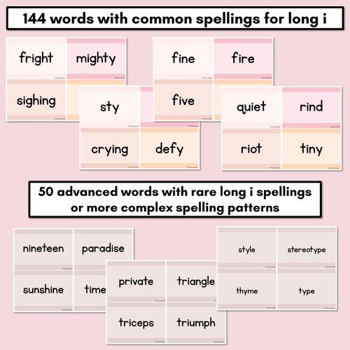 Resource preview 2 for Neutral Long Vowel I Decodable Words and Sentence Cards