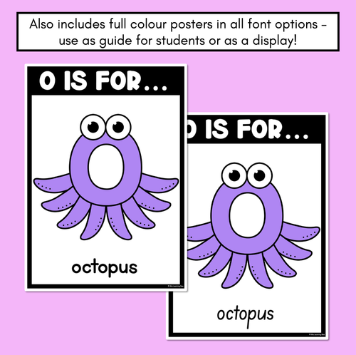 Resource preview 4 for Beginning Sound Crafts - UPPERCASE Letter O - O is for Octopus