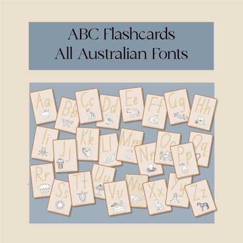 Resource preview 1 for ABC Flashcards- All Australian Fonts