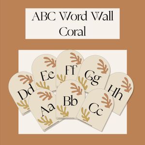 ABC Word Wall Coral