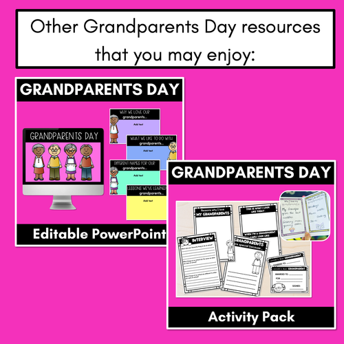 Resource preview 4 for Grandparents Day - Editable PowerPoint Slides