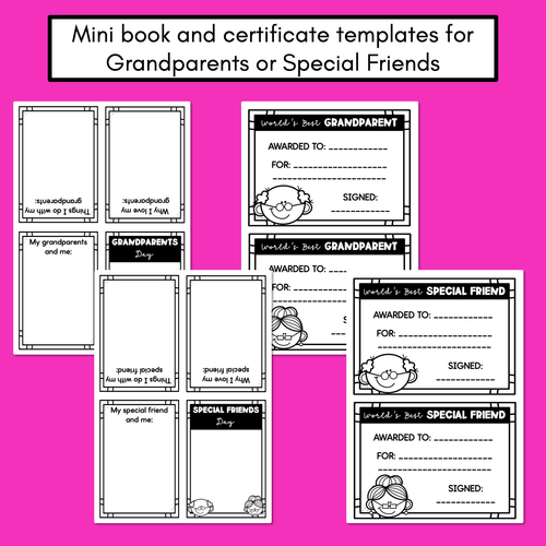 Resource preview 4 for Grandparents Day Activity Pack - Writing Templates, Grandparent Interview, Mini Books & More