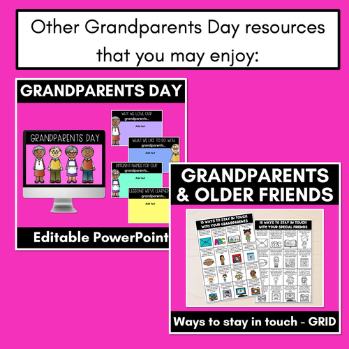 Resource preview 5 for Grandparents Day Activity Pack - Writing Templates, Grandparent Interview, Mini Books & More