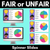 1 for Fair or Unfair - Spinner Slides