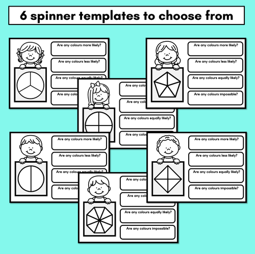 Resource preview 3 for Probability DIY Spinner Templates