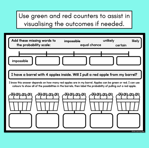 Resource preview 2 for Red Apple Probability Activity