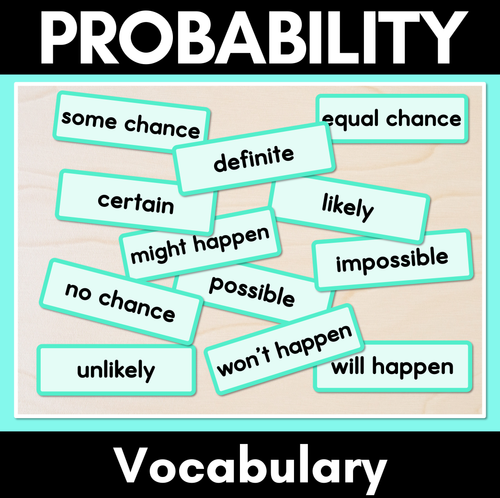 Resource preview 1 for Probability Vocabulary Flash Cards