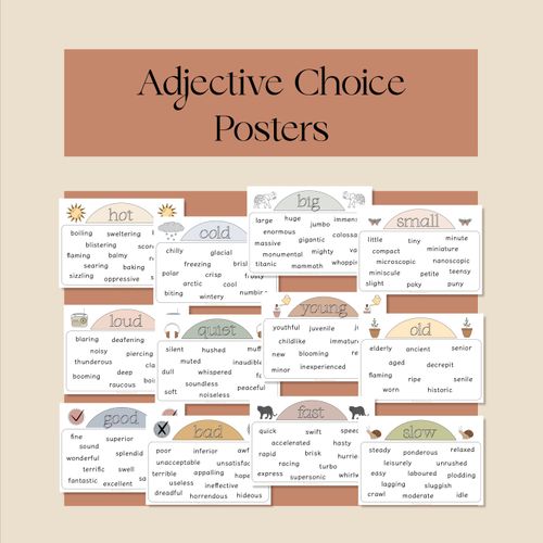 Resource preview 1 for Adjective Choice Posters