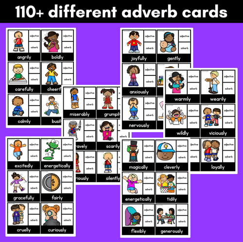 Resource preview 4 for Adjective or Adverb Clip Cards - LOW PREP GRAMMAR ACTIVITY