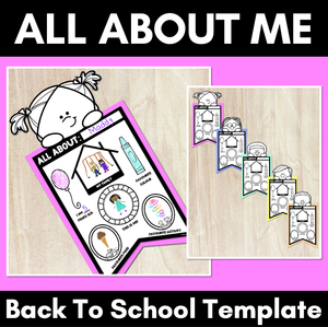 ALL ABOUT ME BUNTING - Back to School Activity & Display