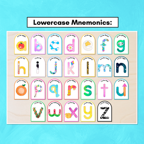 Resource preview 2 for Alphabet Posters with Embedded Mnemonics - Uppercase & Lowercase Letters - The Kutopia Collection