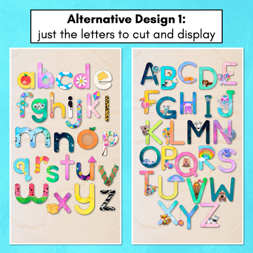 Resource preview 4 for Alphabet Posters with Embedded Mnemonics - Uppercase & Lowercase Letters - The Kutopia Collection