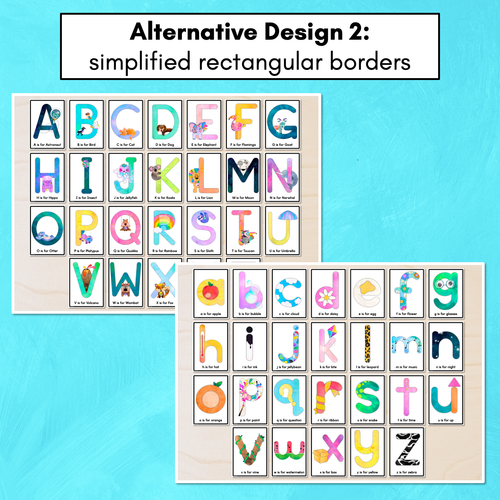 Resource preview 5 for Alphabet Posters with Embedded Mnemonics - Uppercase & Lowercase Letters - The Kutopia Collection