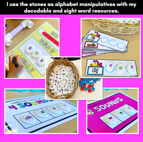 Resource preview 1 for DIY Alphabet Manipulatives - SOUND STONES FREEBIE