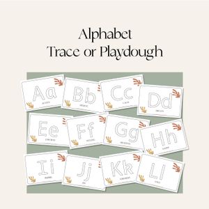 Alphabet Tracing or Playdough Mats