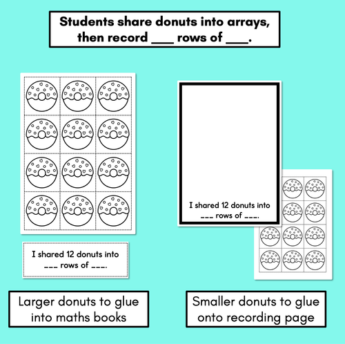 Resource preview 2 for Donut Arrays - Sharing Donuts - Division Activity