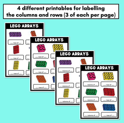 Resource preview 2 for Lego Arrays - Multiplication & Division Worksheets