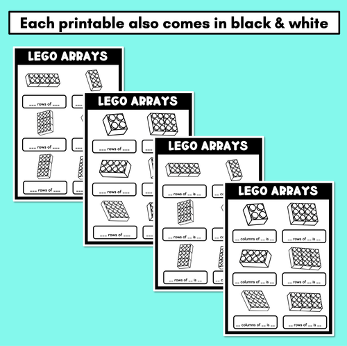 Resource preview 4 for Lego Arrays - Multiplication & Division Worksheets