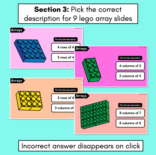 Resource preview 4 for Arrays Slides - learning to describe arrays