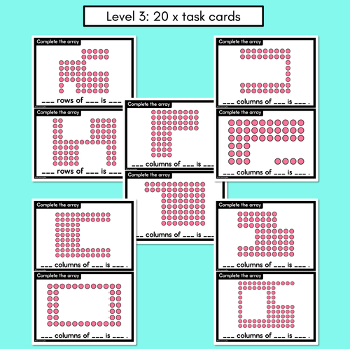 Resource preview 4 for Arrays Task Cards - Complete the Array - 3 Levels