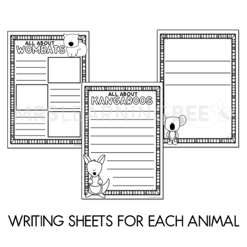 Resource preview 3 for Australian Animals Craft and Writing Sheets