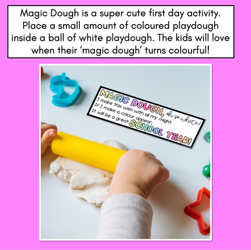 Resource preview 2 for Magic Dough First Day of School Templates - Back to School Activity