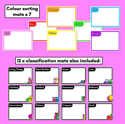 Resource preview 4 for Colour Sorting Templates - Classification & Sorting Activities for Kindergarten