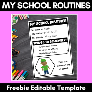 School Routines Handout for Back to School - Editable PowerPoint for Teachers