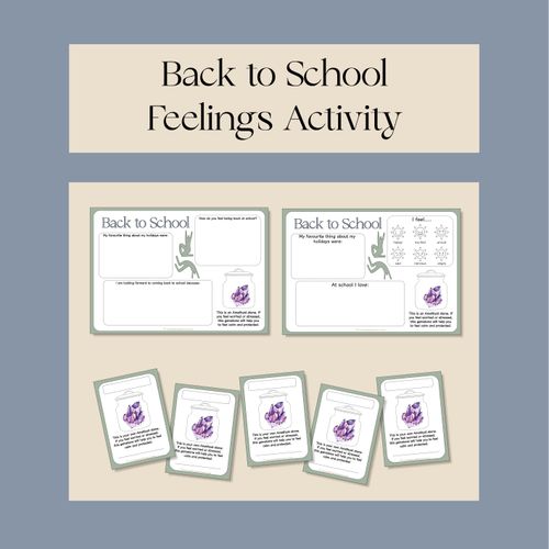 Resource preview 1 for Back to School Feelings Activity