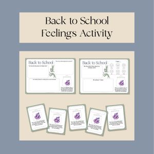 Back to School Feelings Activity