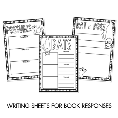 Resource preview 3 for Bat vs. Poss  - Craft and Writing Sheets - Book Week 2020