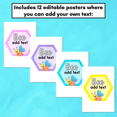 Resource preview 3 for Bee Posters- The Kutopia Collection - Classroom Values & Expectations