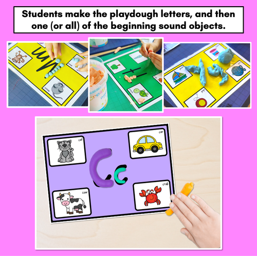 Resource preview 2 for KINDERGARTEN FINE MOTOR ACTIVITIES - Alphabet Playdoh Mats for Beginning Sounds