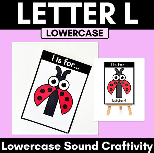 Resource preview 1 for Beginning Sound Crafts - LOWERCASE Letter L - L is for Ladybird