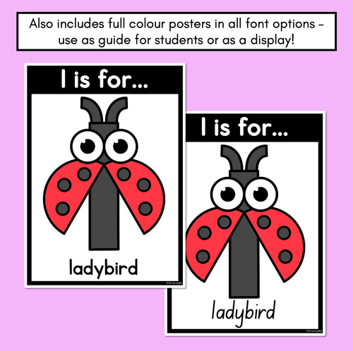 Resource preview 4 for Beginning Sound Crafts - LOWERCASE Letter L - L is for Ladybird