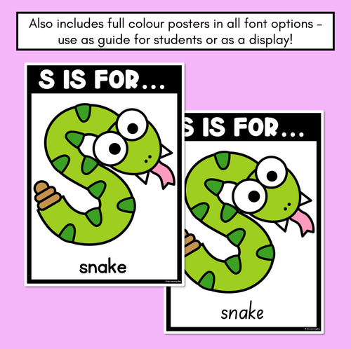 Resource preview 4 for Beginning Sound Crafts - UPPERCASE Letter S- S is for Snake