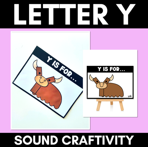 Resource preview 1 for Beginning Sound Crafts - UPPERCASE Letter Y - Y is for Yak