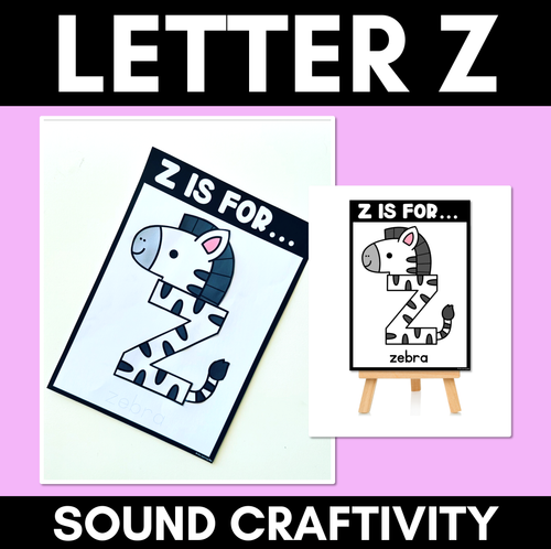 Resource preview 1 for Beginning Sound Crafts - UPPERCASE Letter Z - Z is for Zebra