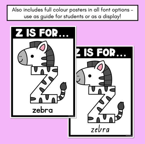 Resource preview 4 for Beginning Sound Crafts - UPPERCASE Letter Z - Z is for Zebra