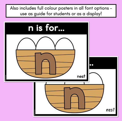 Resource preview 4 for Beginning Sound Crafts - LOWERCASE Letter N - N is for Nest