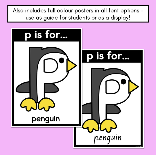 Resource preview 4 for Beginning Sound Crafts - LOWERCASE Letter P - P is for Penguin