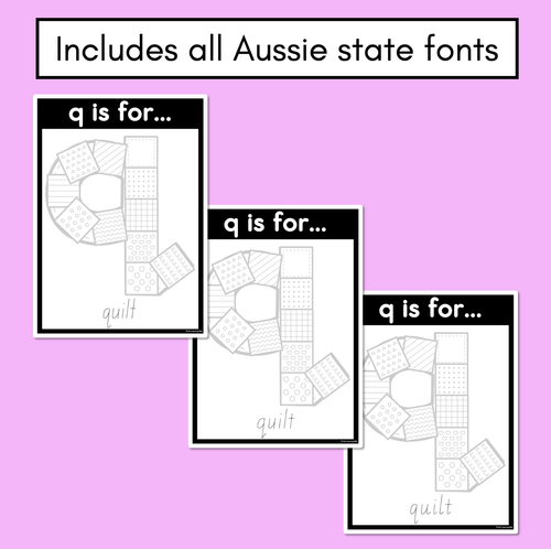 Resource preview 3 for Beginning Sound Crafts - LOWERCASE Letter Q - Q is for Quilt