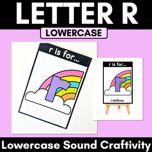 Beginning Sound Crafts - LOWERCASE Letter R - R is for Rainbow