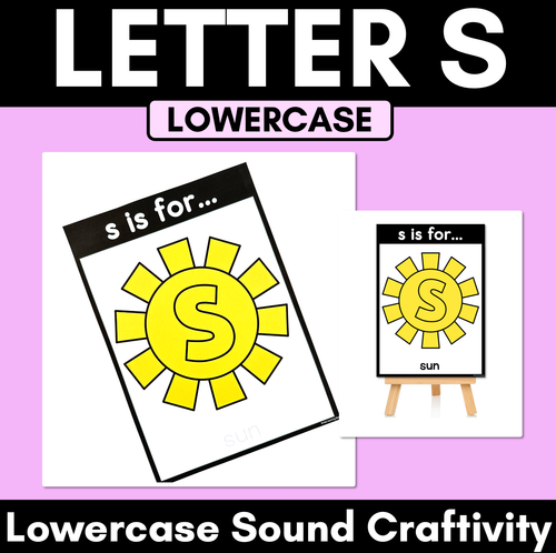 Resource preview 1 for Beginning Sound Crafts - LOWERCASE Letter S - S is for Sun