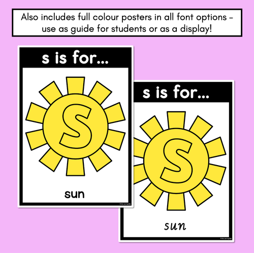 Resource preview 4 for Beginning Sound Crafts - LOWERCASE Letter S - S is for Sun